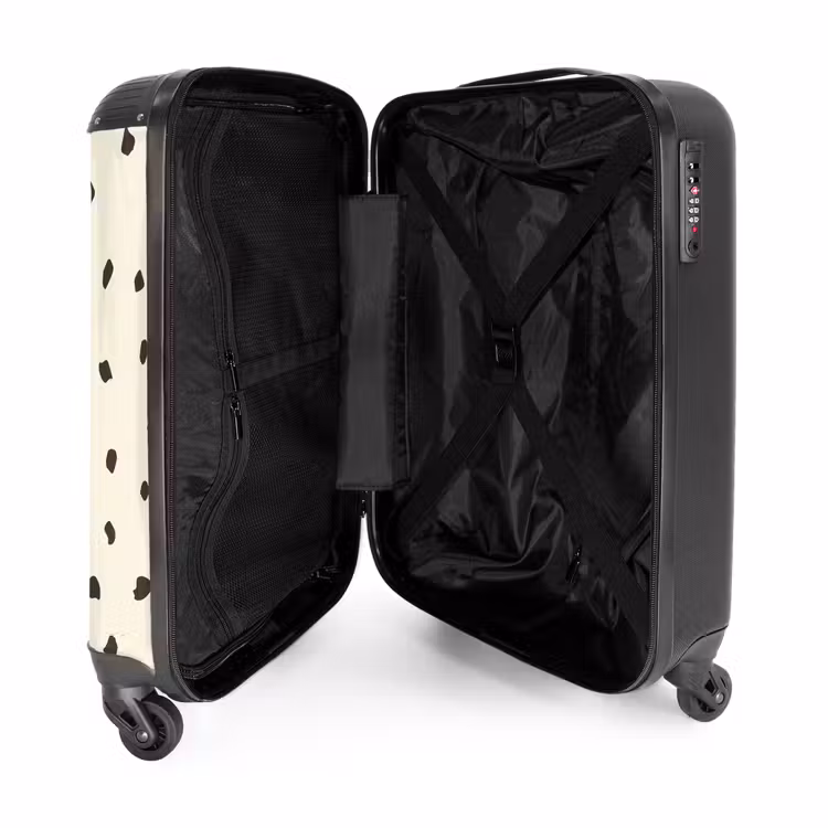 Suitcase - Light cream background with brown spots — 5