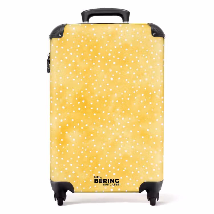 Suitcase - Polka dots pattern yellow — 1