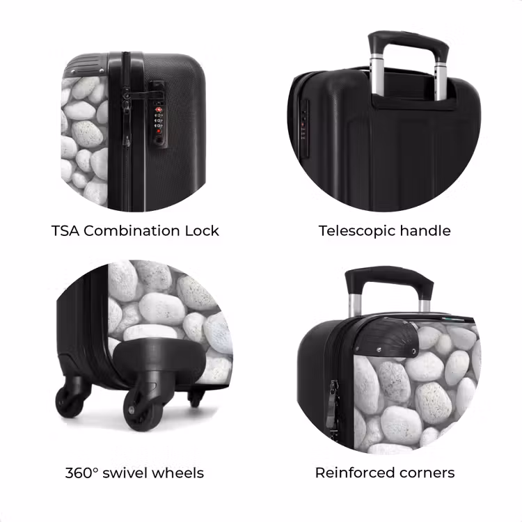 Suitcase - Rhinestones - Gray - Oval — 8