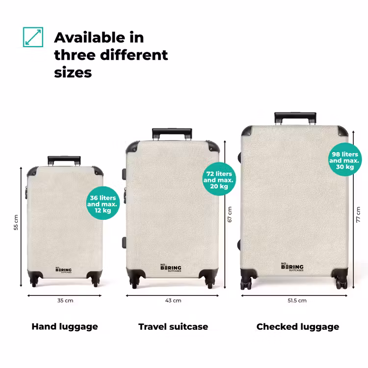 Suitcase - Sand-colored - Modern - Smooth — 3