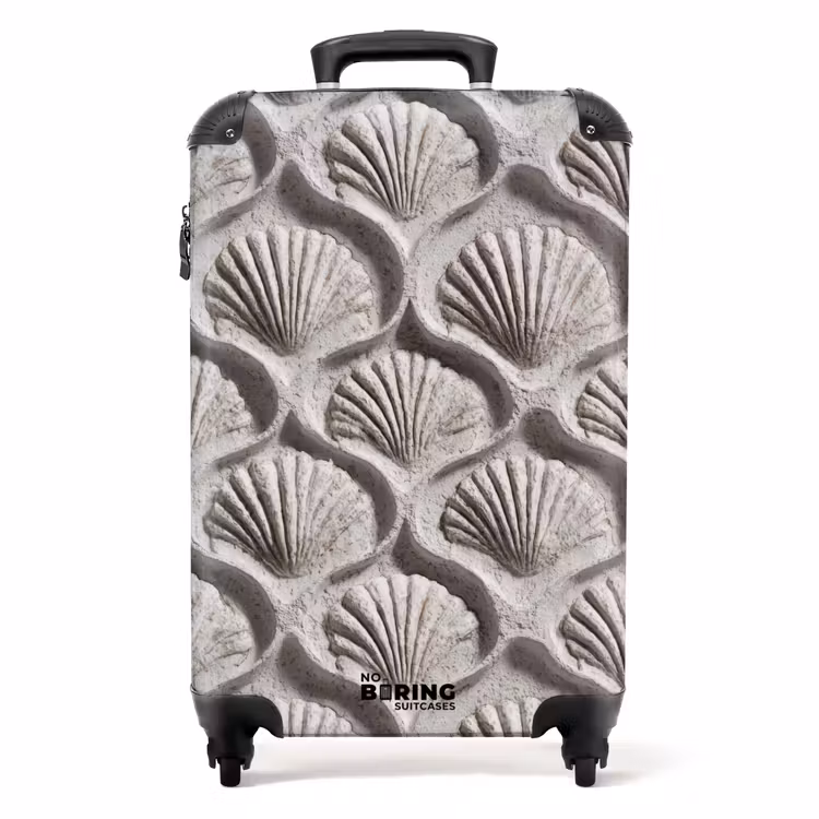 Suitcase - Sand - Shell Shape - Gray — 1