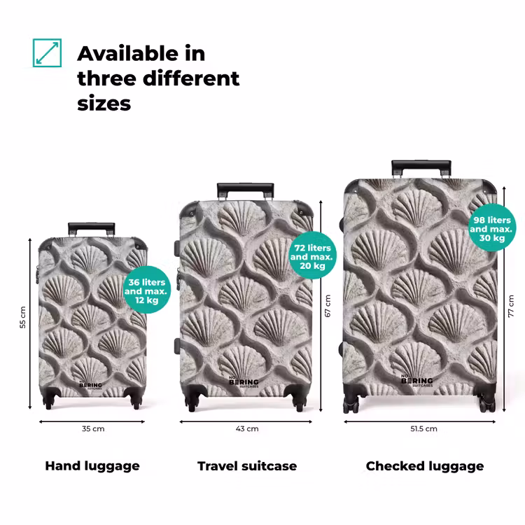 Suitcase - Sand - Shell Shape - Gray — 3