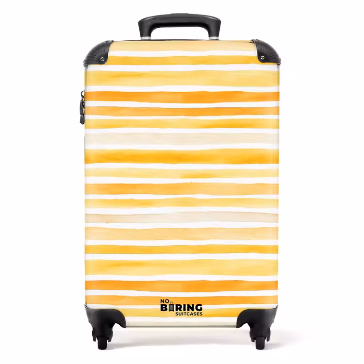 Suitcase - Stripes pattern yellow — 1