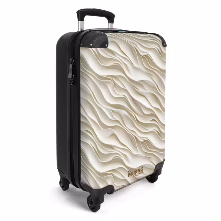 Suitcase - Waves - White - Minimalist — 2
