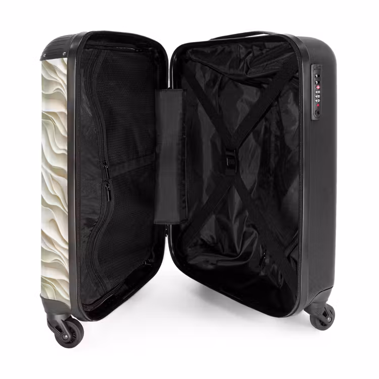 Suitcase - Waves - White - Minimalist — 5