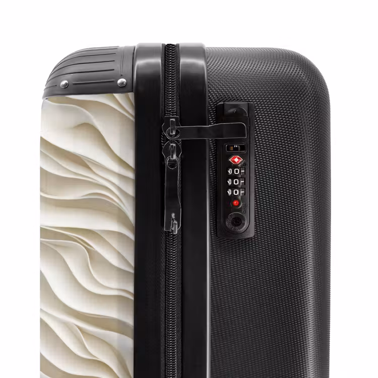 Suitcase - Waves - White - Minimalist — 6