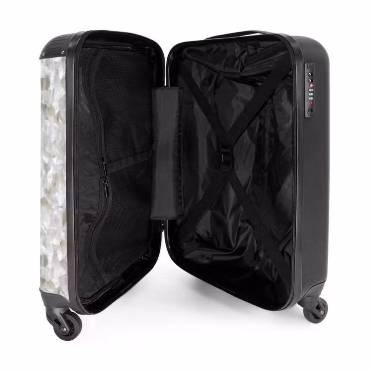 Suitcase - White - Brush strokes - Relief effect — 5