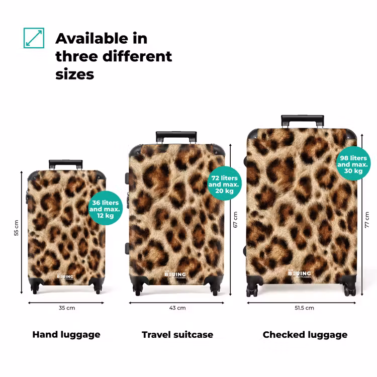 Suitcase - Leopard - Coat - Brown — 1