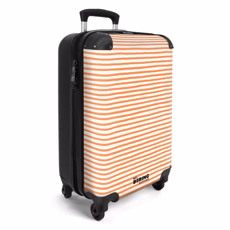 Suitcase - Stripe pattern orange — 2