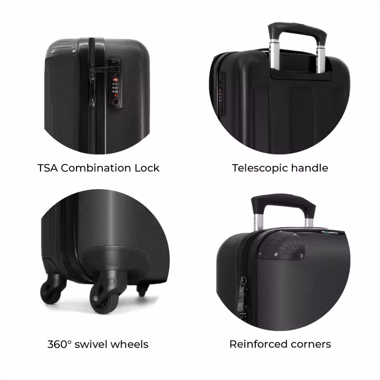 Suitcase - Zwart leer patroon — 8