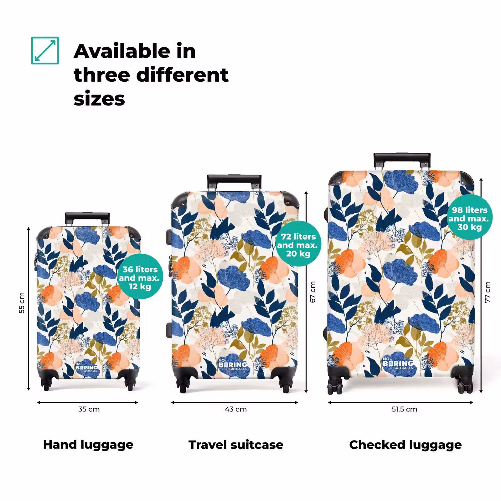 Suitcase - Flowers - Botanical - Colorful — 1