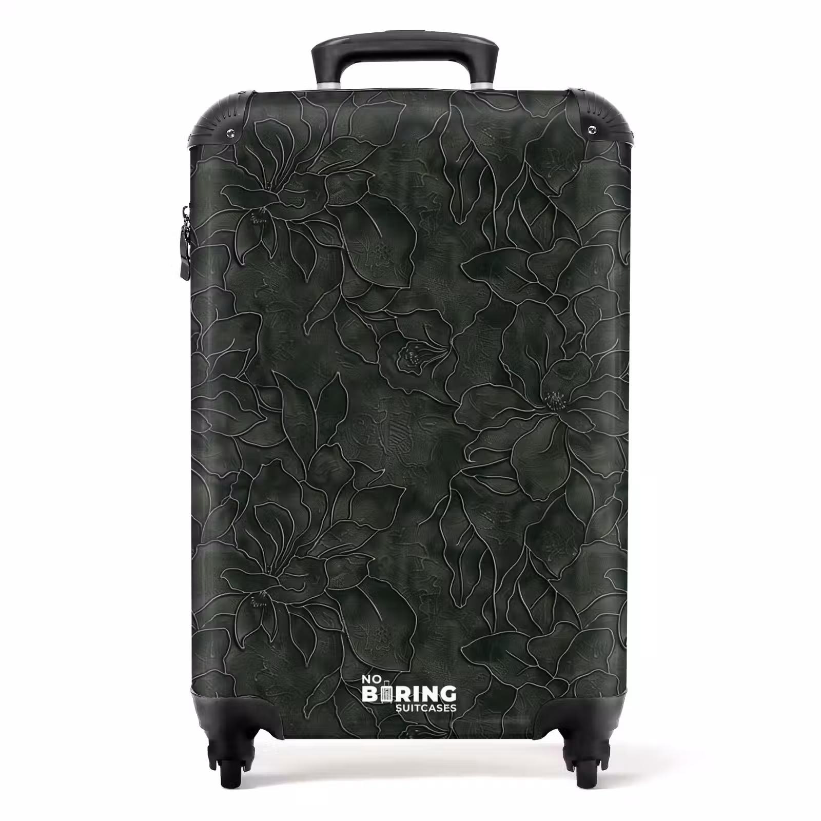 Suitcase - Flowers - Lines - Green — 1