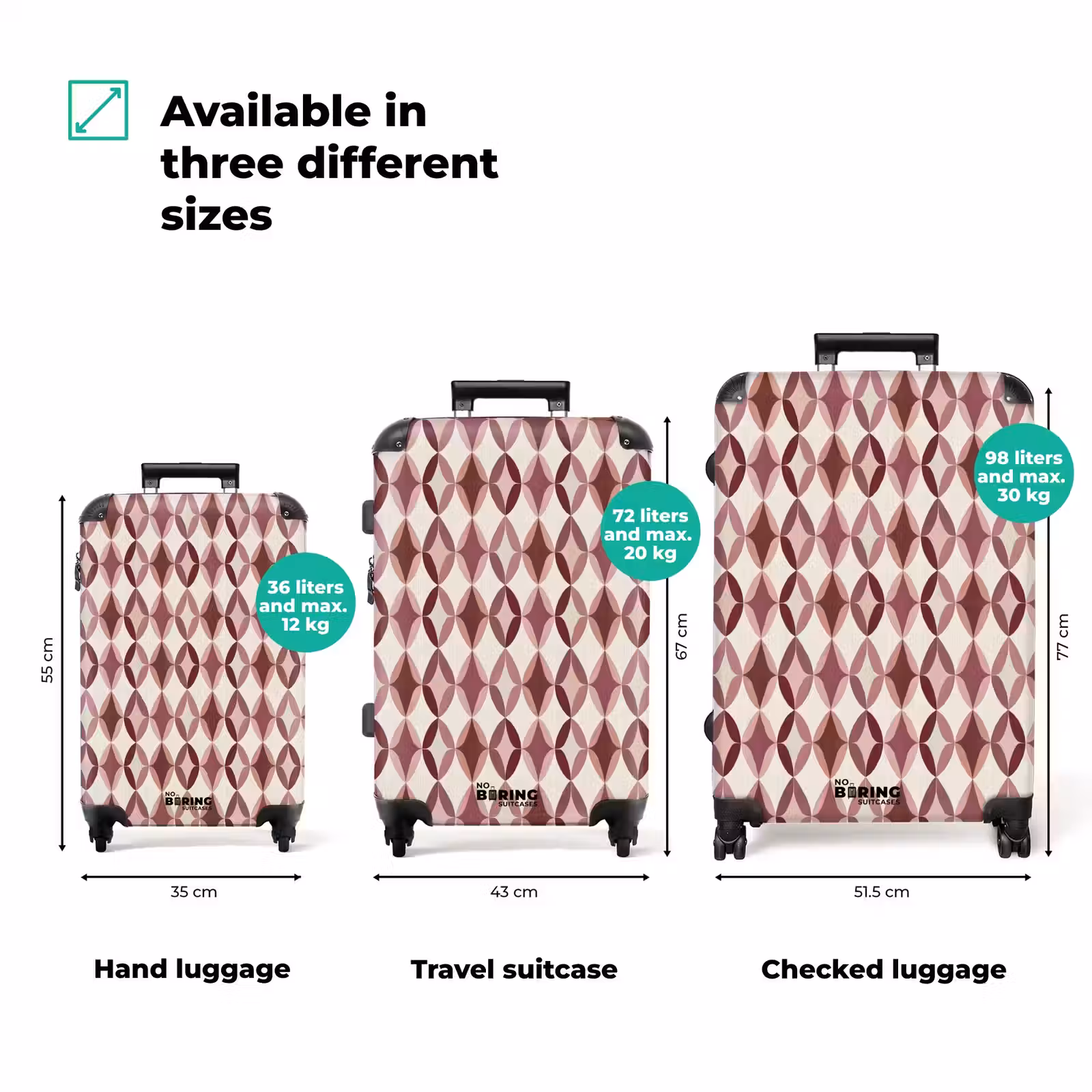 Suitcase - Oval - Texture - Pink — 1