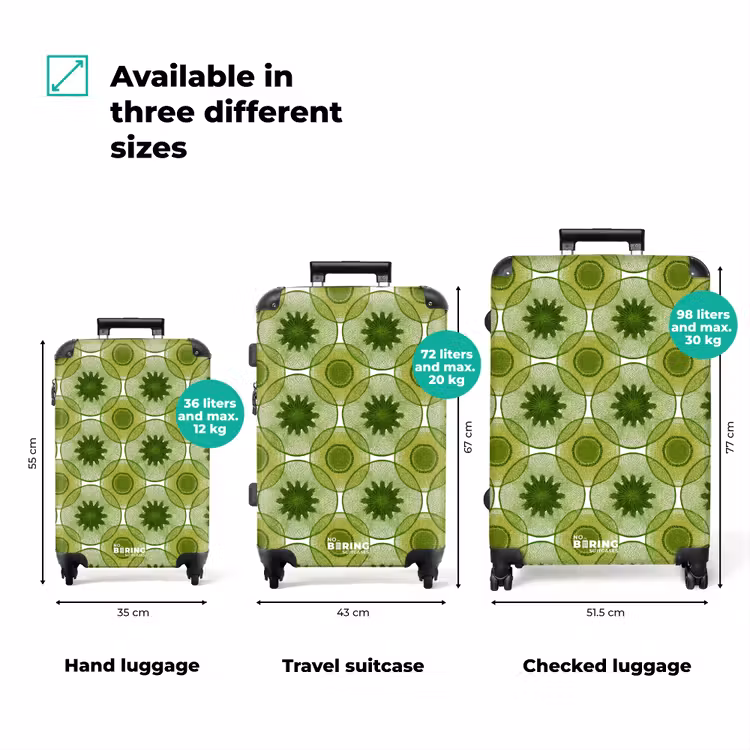 Suitcase - Circles - Pattern - Green — 3