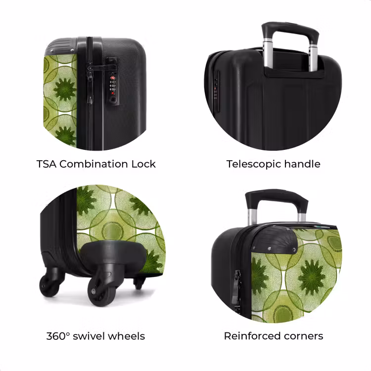 Suitcase - Circles - Pattern - Green — 8