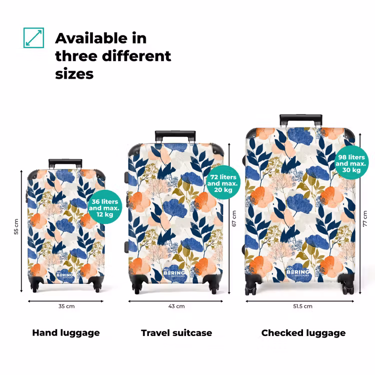 Suitcase - Flowers - Botanical - Colorful — 1