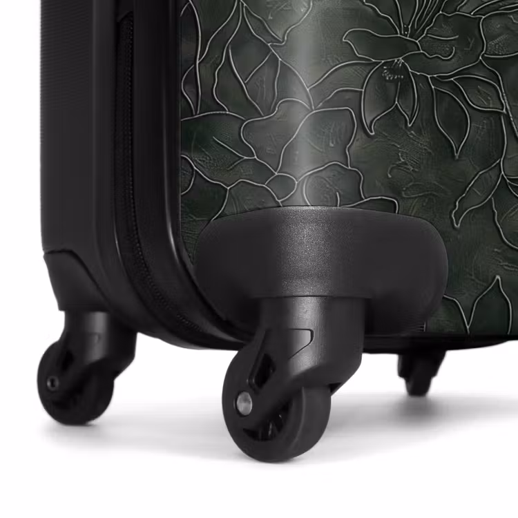 Suitcase - Flowers - Lines - Green — 7