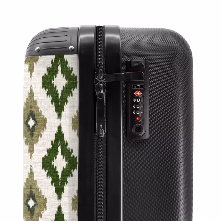 Suitcase - Geographic - Checkered pattern - Green — 6