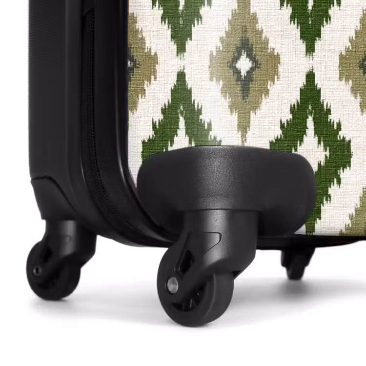 Suitcase - Geographic - Checkered pattern - Green — 7