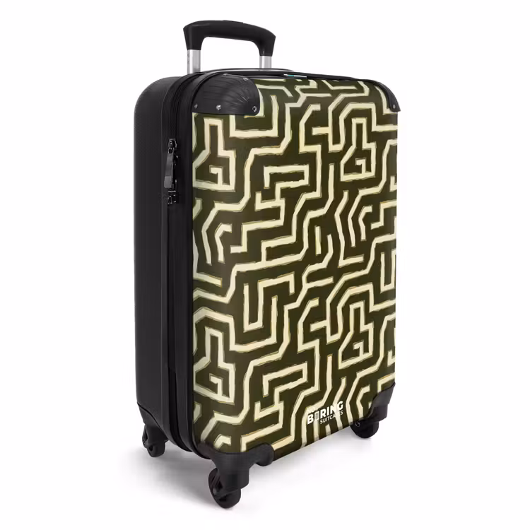 Suitcase - Lines - Abstract - Green — 2