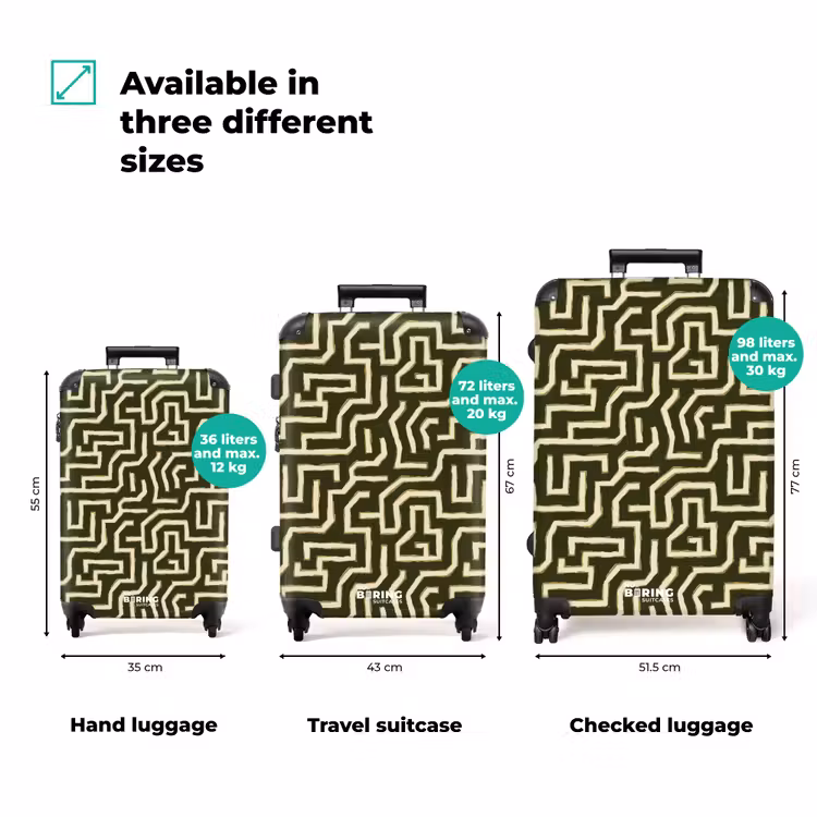 Suitcase - Lines - Abstract - Green — 3