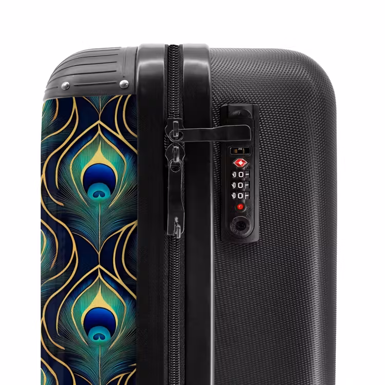 Suitcase - Peacock - Feathers - Green — 6
