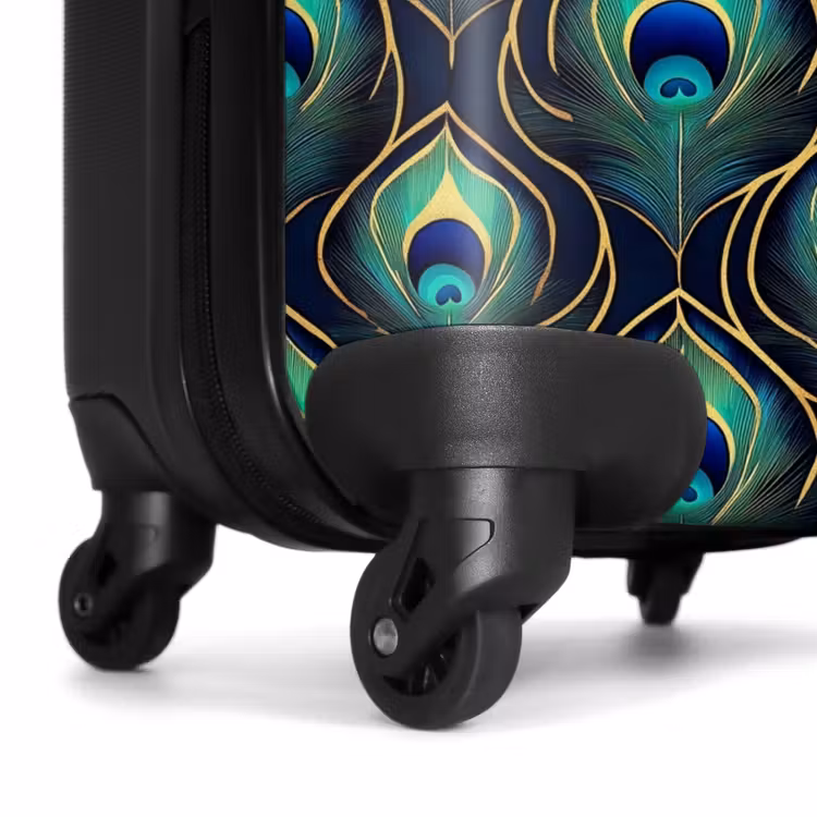 Suitcase - Peacock - Feathers - Green — 7