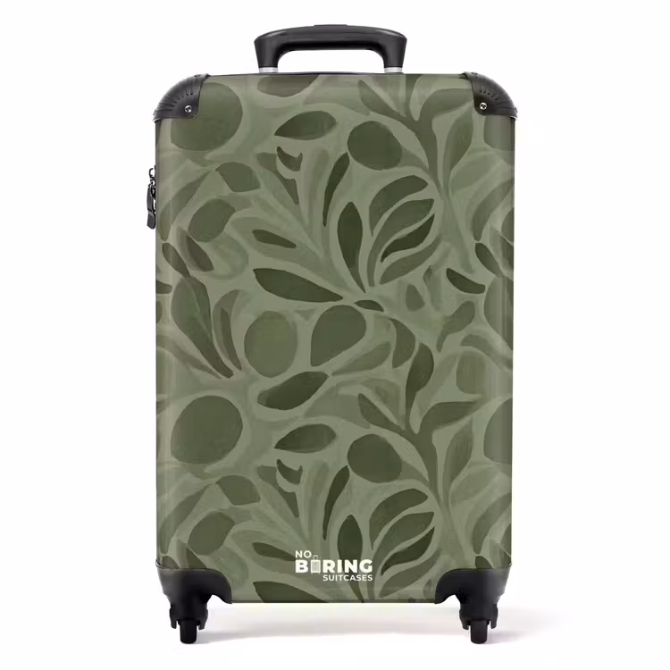Suitcase - Serene - Leaves - Green — 1