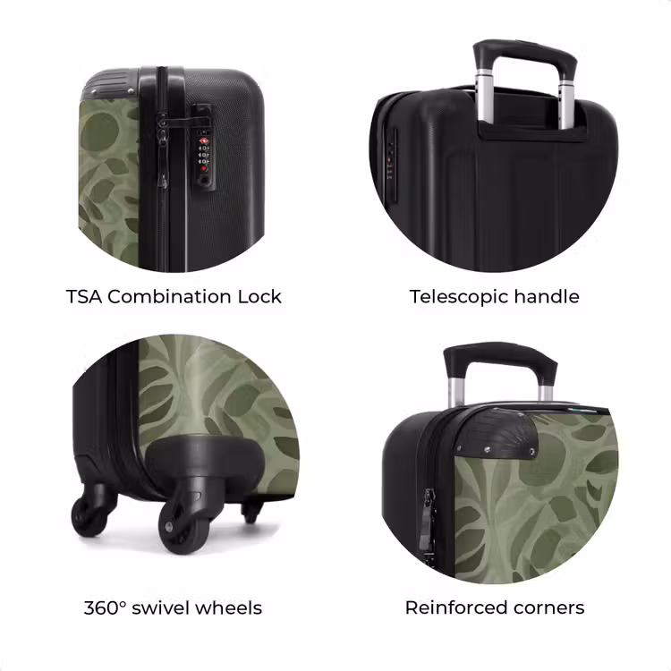 Suitcase - Serene - Leaves - Green — 8