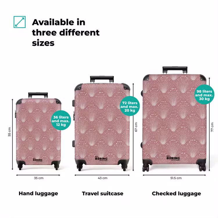 Suitcase - Trendy - Pattern - Pink — 1
