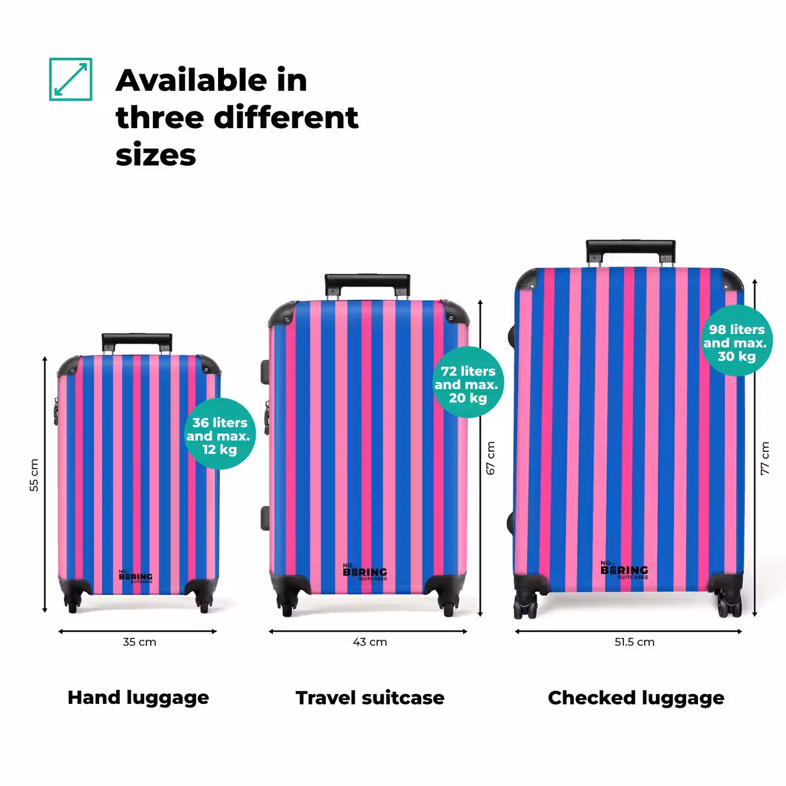 Suitcase - Modern - Optical - Pink — 1