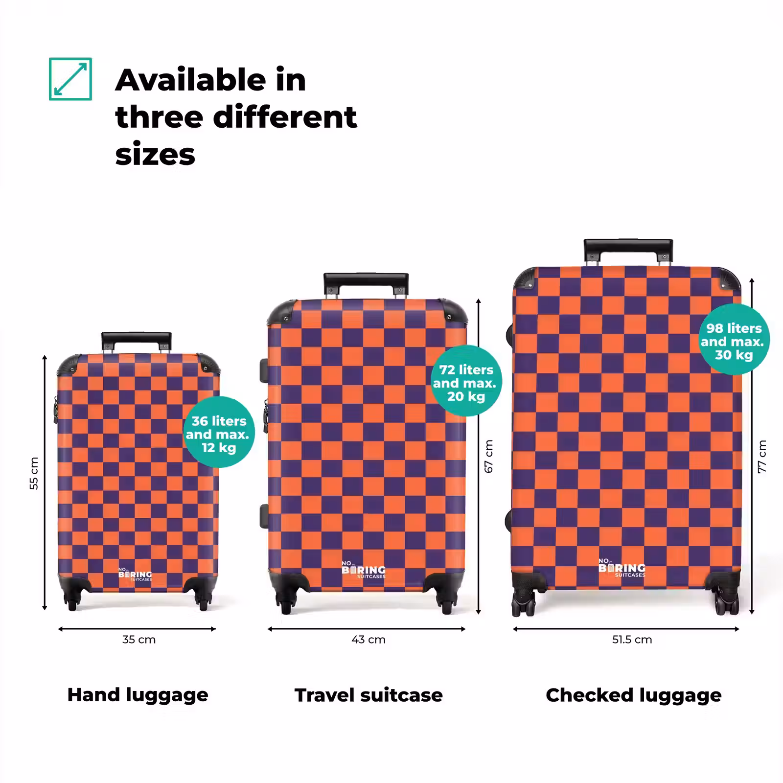 Suitcase - Pattern - Classic - Purple — 1