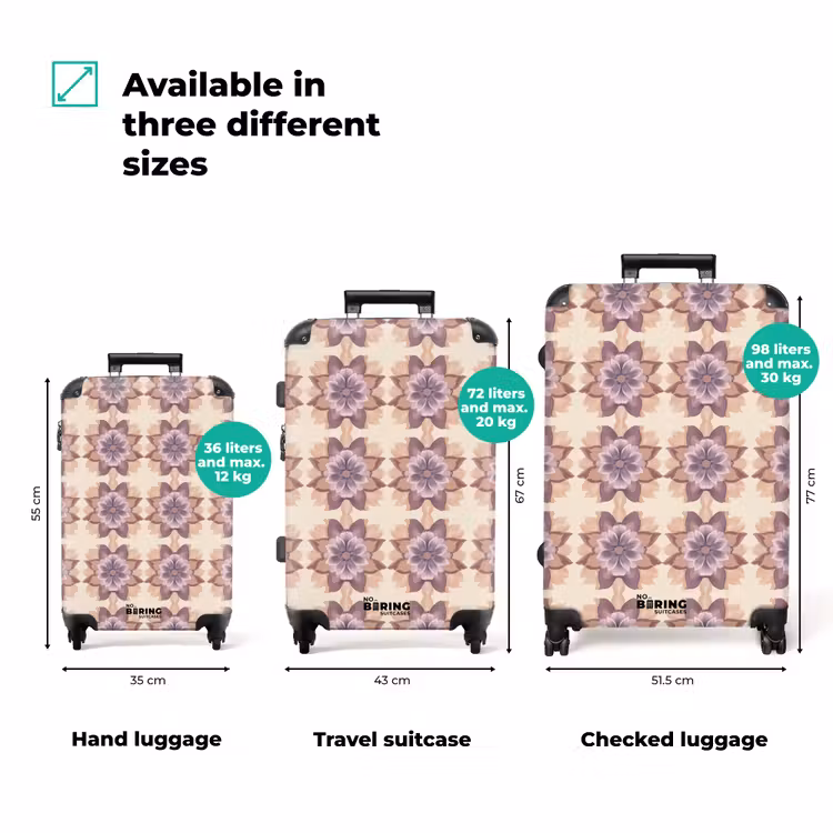 Suitcase - Classic - Pattern - Purple — 1