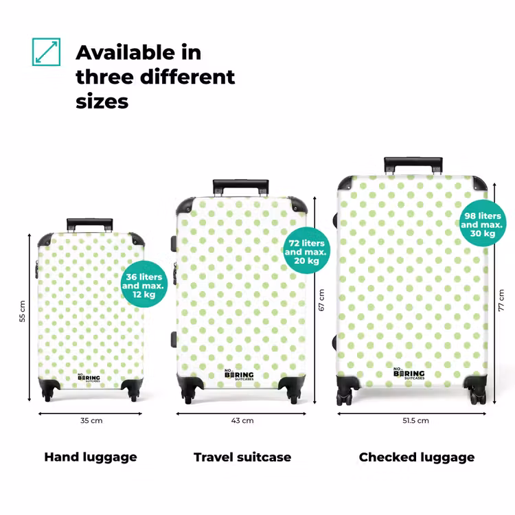 Suitcase - Dots - Classic - Green — 1