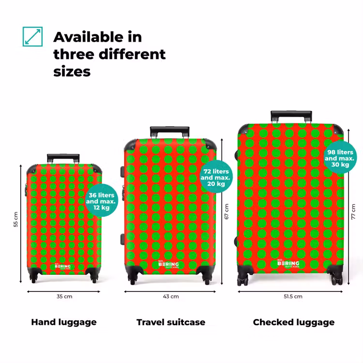 Suitcase - Dots - Pattern - Green — 1