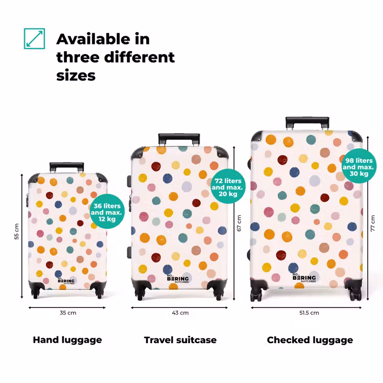 Suitcase - Dots - Subtle - Colorful — 1