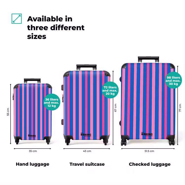 Suitcase - Modern - Optical - Pink — 1
