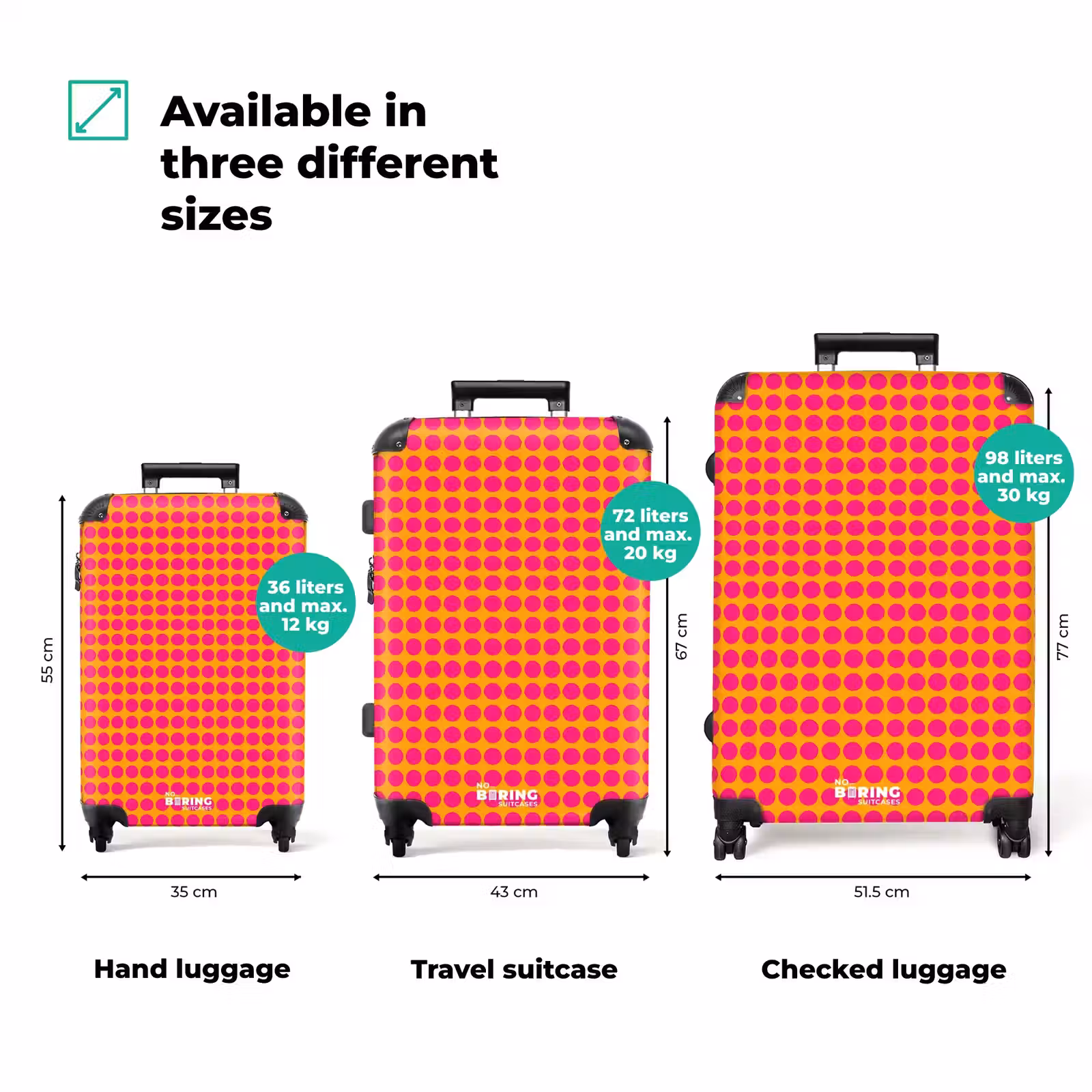 Suitcase - Dots - Pattern - Orange — 1