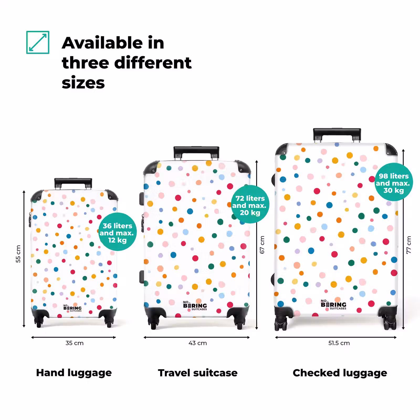 Suitcase - Dots - Playful - Colorful — 1