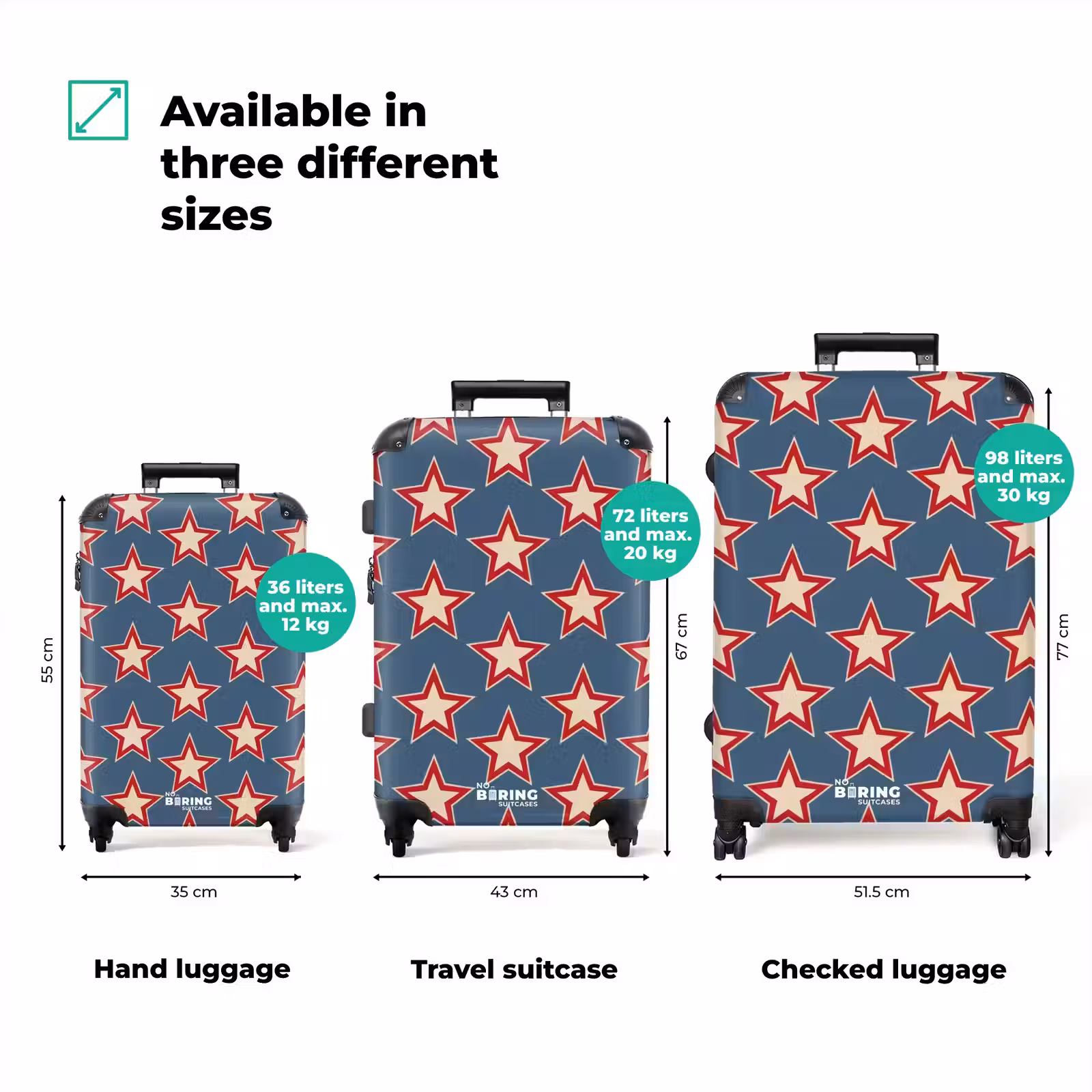 Suitcase - Star - Classic - Blue — 1