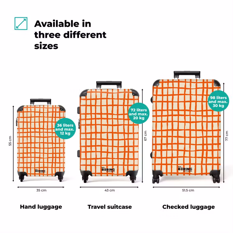 Suitcase - Pattern - Lines - Orange — 1