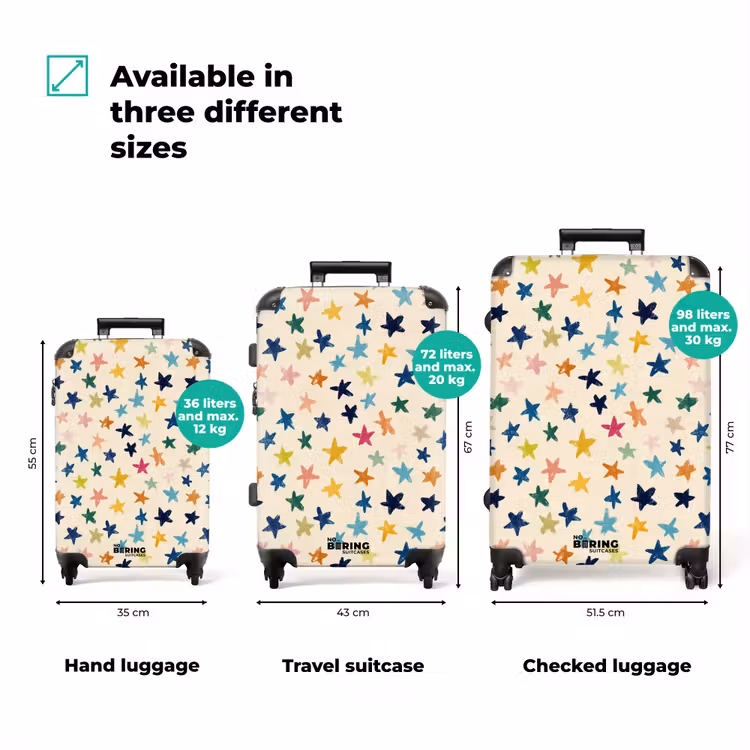 Suitcase - Pattern - Stars - Colorful — 1