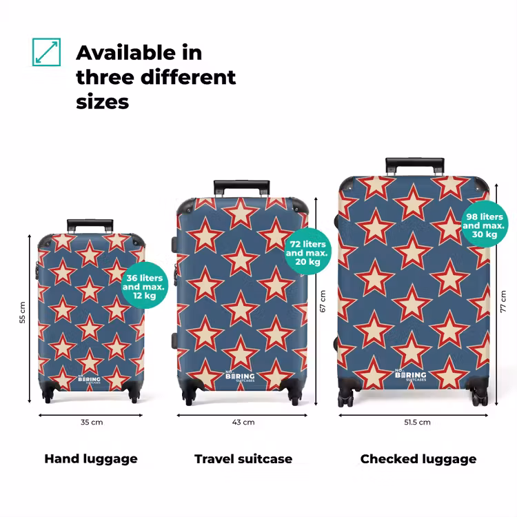 Suitcase - Star - Classic - Blue — 1