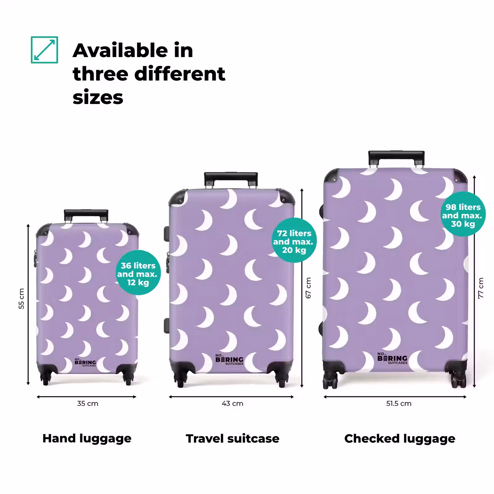 Suitcase - Manes - Pattern - Purple — 1