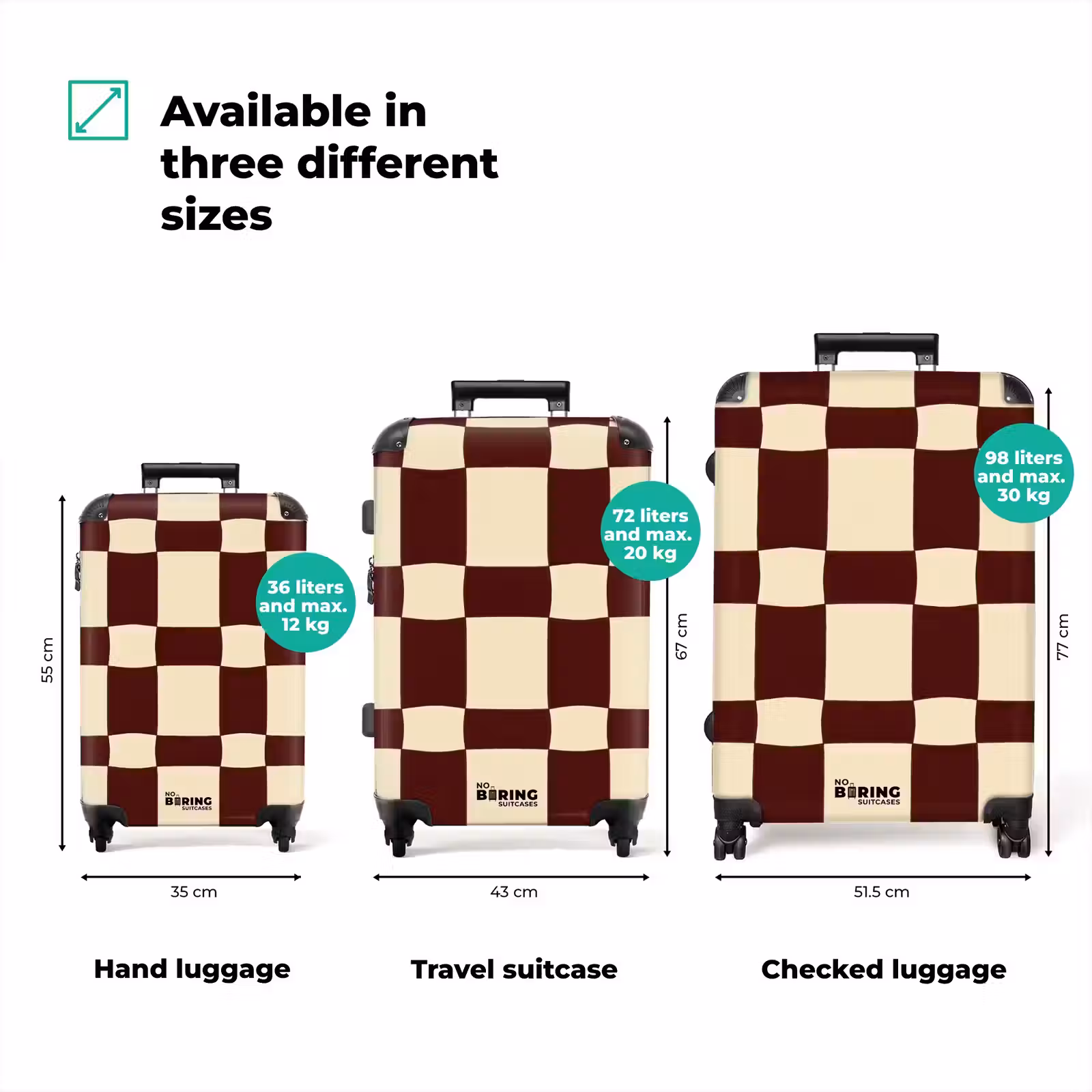 Suitcase - Retro - Pattern - Brown — 1