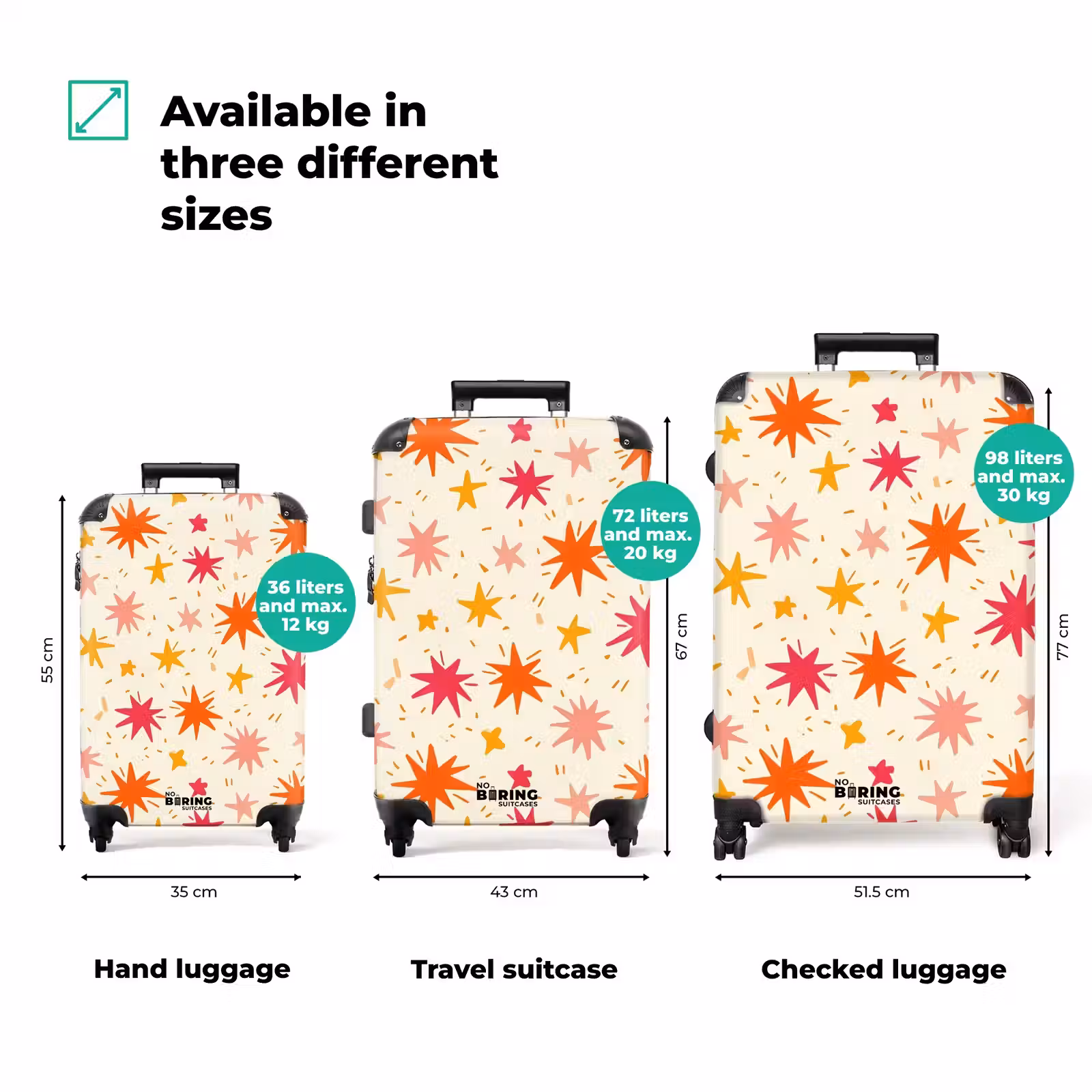 Suitcase - Stars - Playful - Colorful — 1
