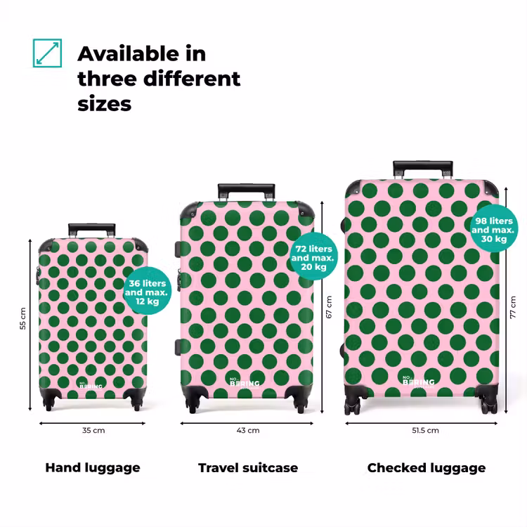 Suitcase - Polka Dots - Pattern - Green — 1