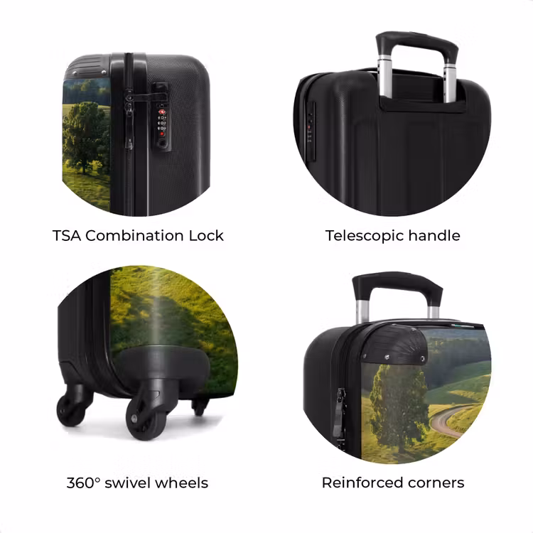 Suitcase - Road - Meadow - Nature - Green — 8