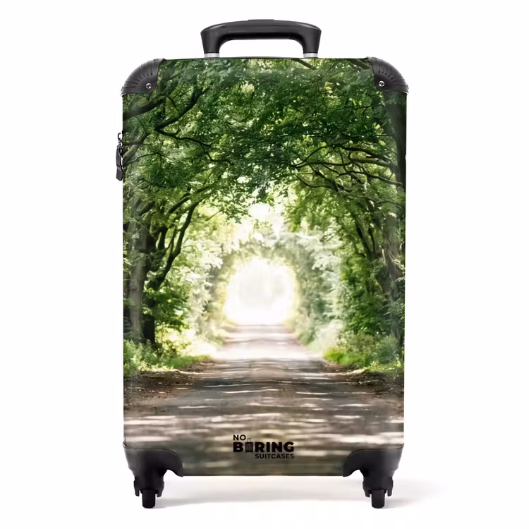 Suitcase - Road - Trees - Nature - Greenery — 1