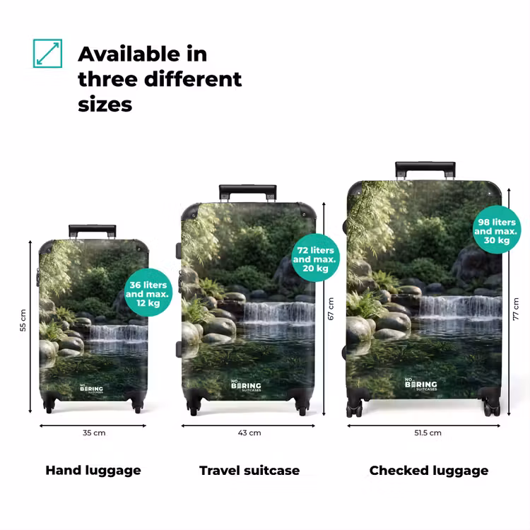 Suitcase - Stream - Waterfall - Nature - Greenery — 3